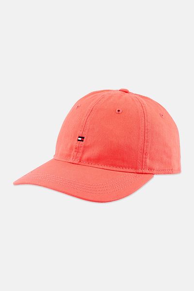 Tommy Hilfiger Men Mini Flag Adjustable Baseball Cap, Coral