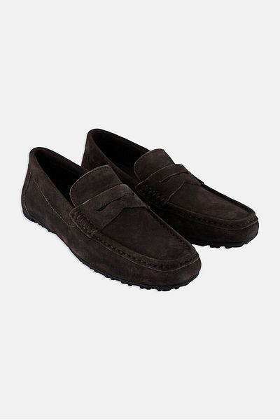 Geox Men U KOSMOPOLIS GRIP Slip On Loafers, Mud Grey