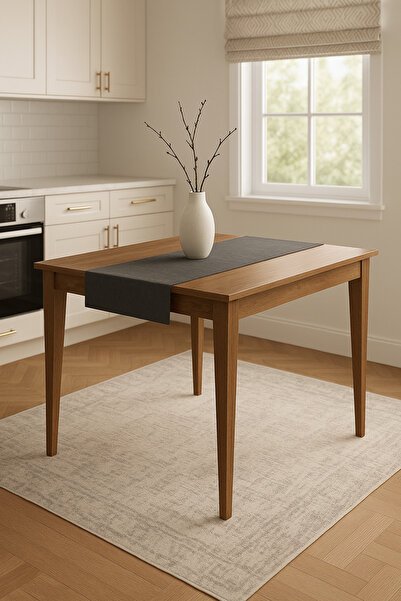 Alina Dizayn MİRA 70X70 MUTFAK MASASI YEMEK MASASI CEVİZ