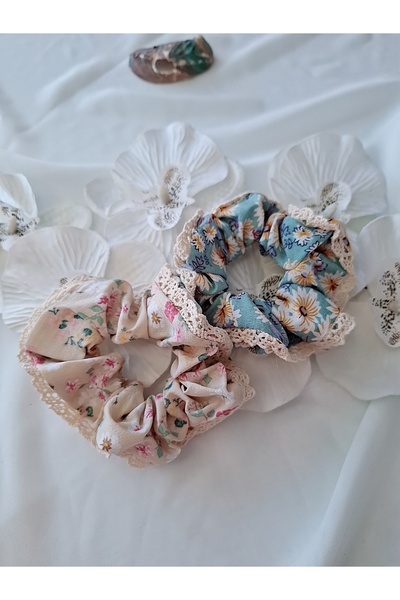 İPAR AKSESUAR 2-Piece Patterned Fabric Rubber Buckle