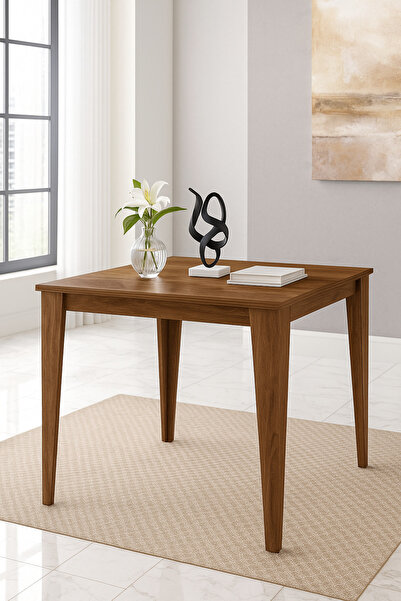 Alina Dizayn MİRA 70X70 MUTFAK MASASI YEMEK MASASI CEVİZ