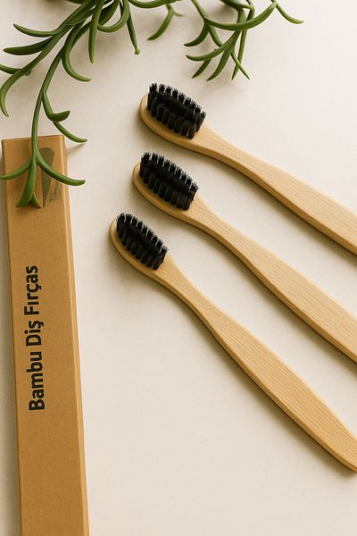 Dia Natural Pure Bamboo Toothbrush Whitening Teeth Dupont Bristle Tip and Curved Structure 1 Piece