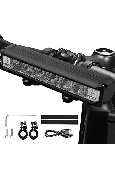 heugers Lumomax BEAM 6 Bisiklet Ön Far Led Bar – 1400 Lümen, 6 LED, Şarjlı, Gidon Montajlı
