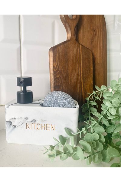 magical dreams Marble Patterned Polyresin Liquid Soap Dispenser