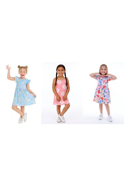 minitrends 3 Pieces 3-Piece Printed Lycra Girl's Dress