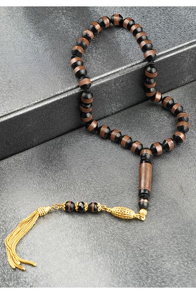 Tesbih-i Hazır Tesbihçilik Wrist-Length Copper Processing Kuka Rosary 14K Gold Plated Tassel