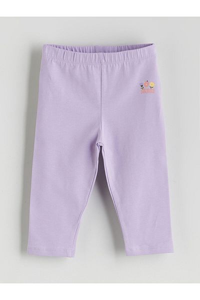 LC Waikiki New Season Elastic Waist Printed Girls' 3/4 Length Leggings 2-Piece - S5P525Z1