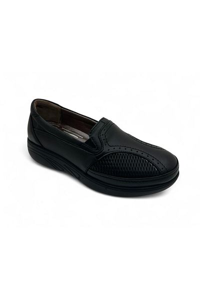 DOSA SHOES K-4211 Women's Leather Ballerina Shoes-Black