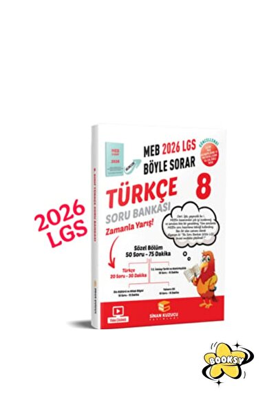 SİNAN KUZUCU YAYINLARI 8. Sınıf 2026 Lgs Meb Böyle Sorar TÜRKÇE Soru Bankası Video Çözümlü - BOOKSY