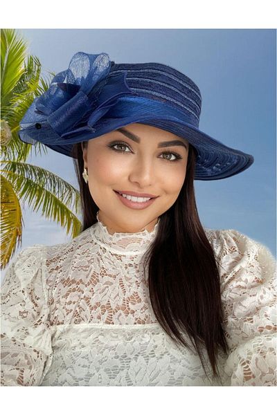 Confortino Luxury satin organza sun hat – ONE size, ADJUSTABLE