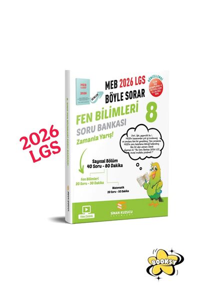SİNAN KUZUCU YAYINLARI 8. Sınıf 2026 Lgs Meb Böyle Sorar FEN BİLİMLERİ Soru B...