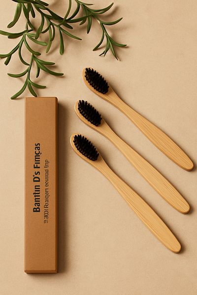 Dia Natural Pure Bamboo Toothbrush Whitening Teeth Dupont Bristle Tip and Curved Structure 1 Piece