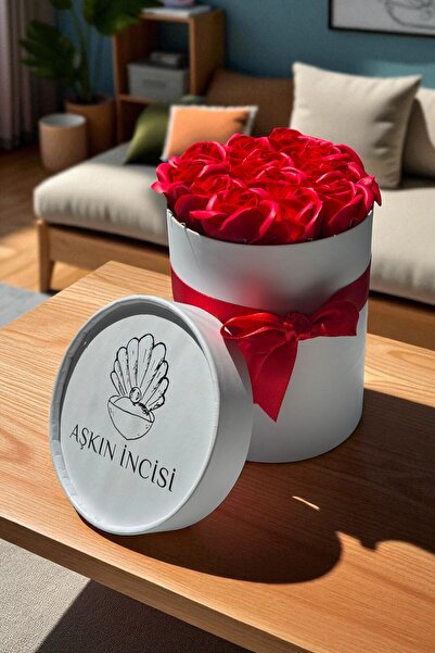 Aşkın İncisi باقة زهور معطرة غير قابلة للبهتان، صندوق ورود حمراء، زهرة هدية لعيد ميلاد الأم والمحبي