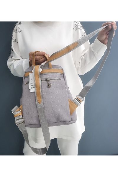 çantamgelsin Just Polo Women's 9 Compartment Embossed Printed Backpack