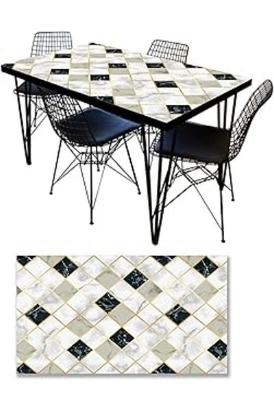 Mu Art Ahşap Table Veneer Foil Furniture Table Veneer Foils Cross Marble