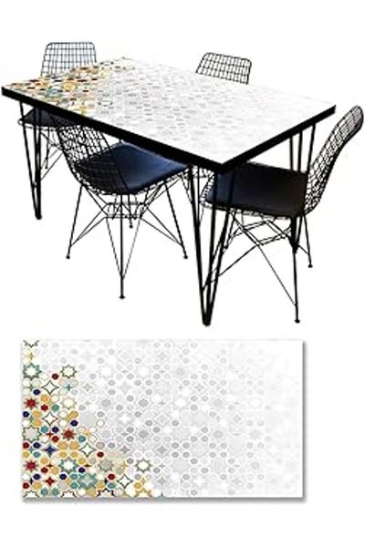 NETWORK ART Table Covering Foil Furniture Table Covering Foils Colorful Motif