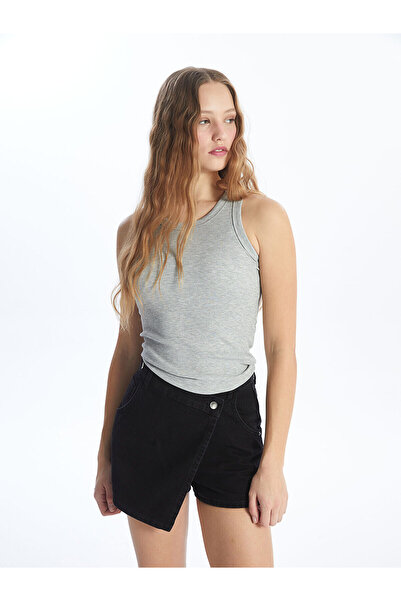 LC Waikiki Kadin Standart Fit Duz Jean Sort Etek - S4DL43Z8