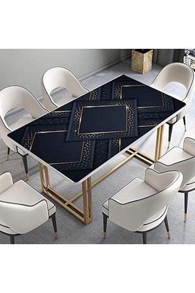 Mu Art Ahşap Stickerart Table Covering Foil Furniture Table Covering Foils Gold Quadrilateral