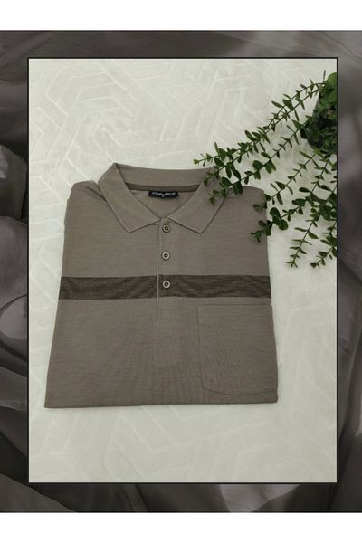 LUSSOLİFE Men's Collar Dad T-Shirt