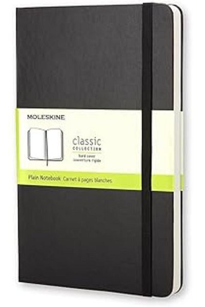 NETWORK ART Moleskine. Plain Notebook: Pocket Size. Blank. With Folding Pocket for Notes. Elastic Band Closure