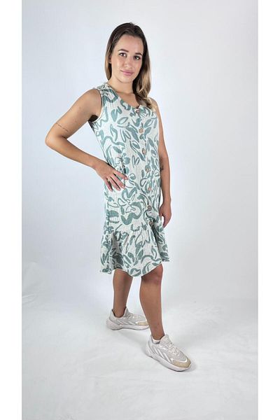 bomull textıle Jacquard Muslin Dress Sleeveless