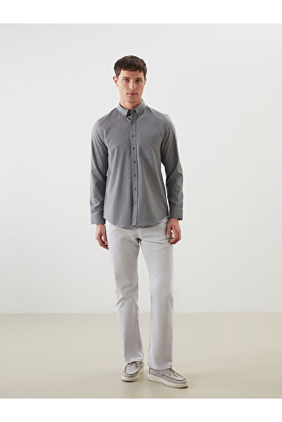 LC Waikiki بنطال تشينو رجالي من LCWAIKIKI كلاسيكي رمادي اللون من الجبردين