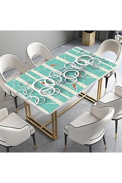 Mu Art Ahşap Stickerart Table Covering Foil Furniture Table Covering Foils Circle Birds