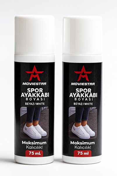 Movie Star 2 adet Moviestar Beyaz Tekstil Deri Ve Spor Ayakkabı Boyası 75 Ml.