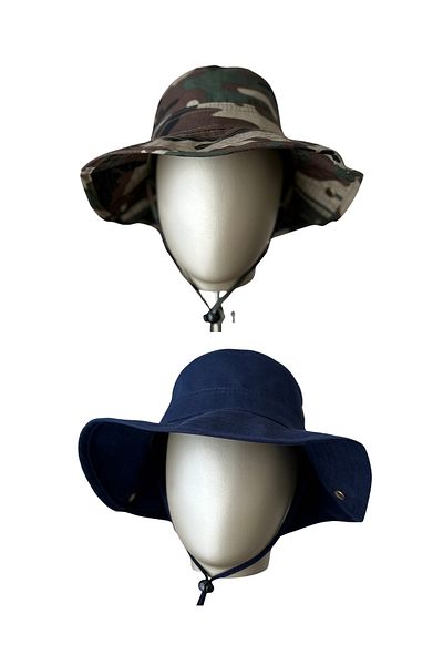 Amor Center 2-Piece Unisex Summer Foldable Hat for Nature Ventilation Hole Linen/Cotton (2 Pcs)