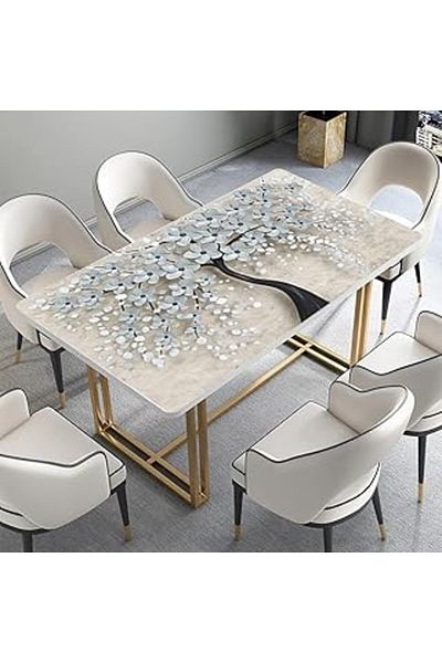 Mu Art Ahşap Stickerart Table Covering Foil Furniture Table Covering Foils 3D Black Tree