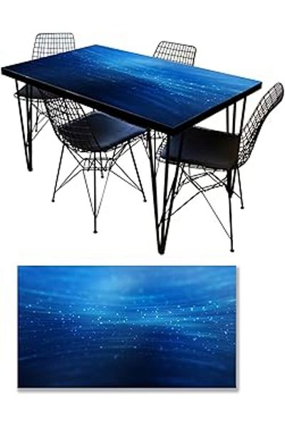 NETWORK ART Table Covering Foil Furniture Table Covering Foils Blue Glitter