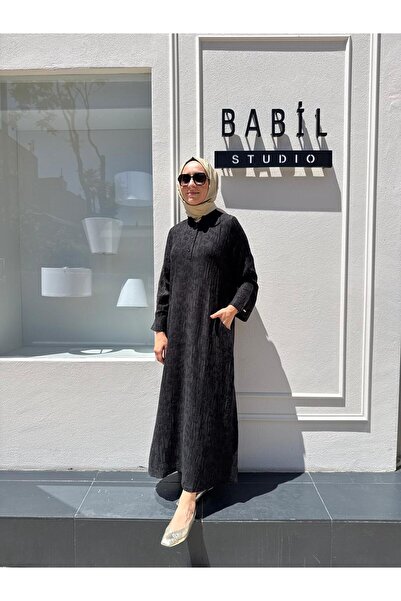 Invee Invee 7026 Modal Dress with Pockets - Black