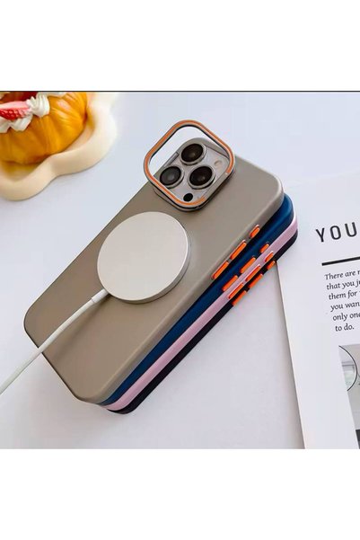 Bruntoo BR غطاء ماجنيوم متوافق مع هاتف ابل ايفون 15 برو ماكس، حافظة صلبة Magsafe + حماية عدسة الكاميرا.