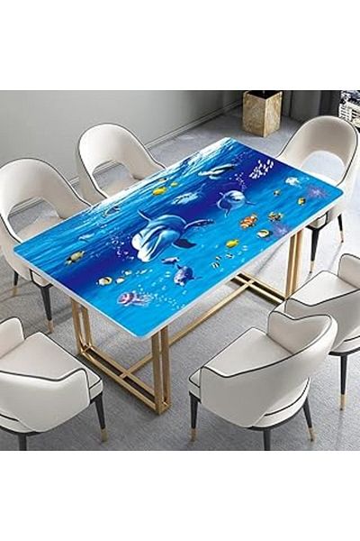 NETWORK ART Stickerart Table Covering Foil Furniture Table Covering Foils Underwater World Dolphin