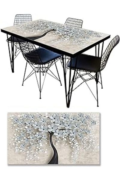 Mu Art Ahşap Stickerart Table Veneer Foil Furniture Table Veneer Foils 3D Tree Gray
