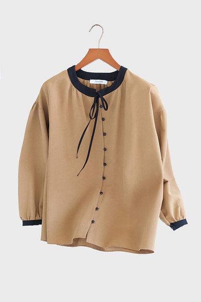 Touché Privé Linen Textured Contrast Shirt