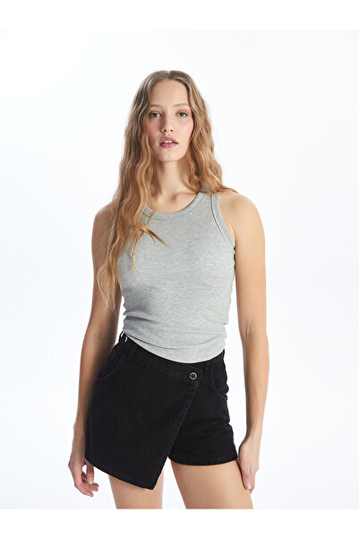 LC Waikiki Kadin Standart Fit Duz Jean Sort Etek - S4DL43Z8