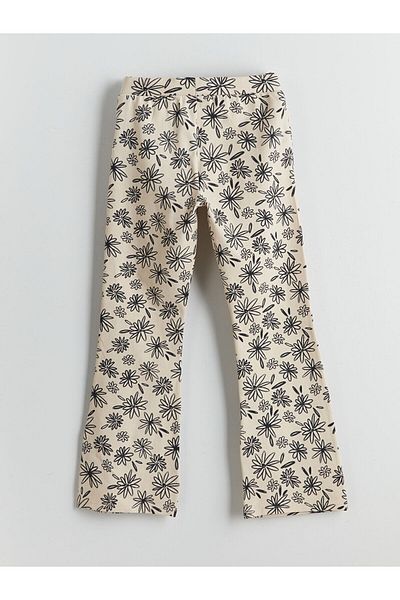 LC Waikiki New Season Elastic Waist Floral Spanish Paca Girls Leggings - S5Gb00Z4