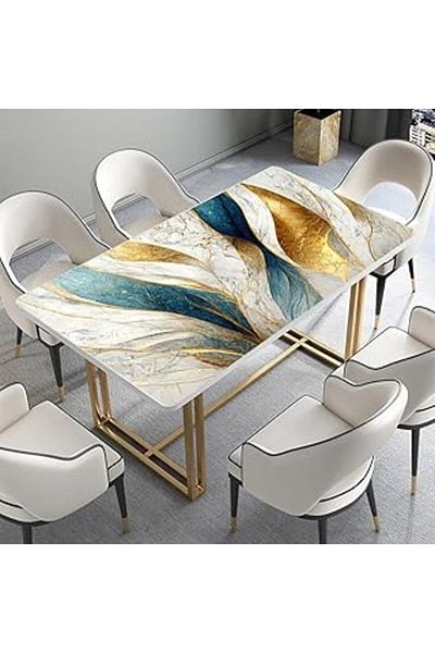Mu Art Ahşap Stickerart Table Covering Foil Furniture Table Covering Foils 3 Dimensional Marble