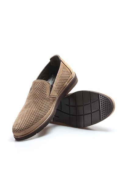 Ayakkabıhane Inside and Outside Genuine Leather Sand Men's Summer Casual Daily Shoes Ah07711131151 2291