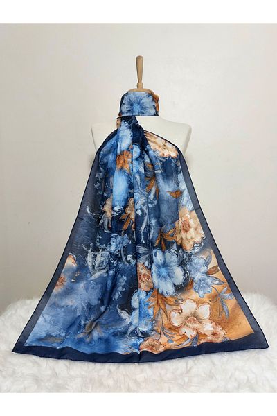 REMOMODA Patterned Soft Cotton Shawl Floral Model