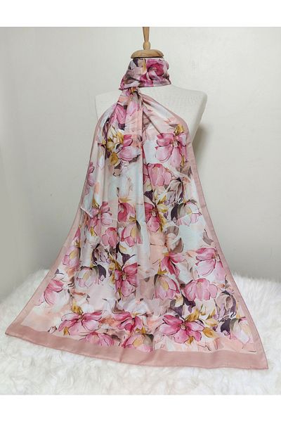 REMOMODA Patterned Soft Cotton Shawl Floral Model