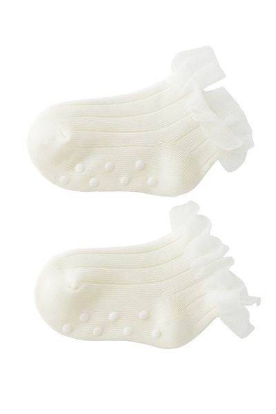 Katia&Bony White Baby Girl Step Socks with Accessories