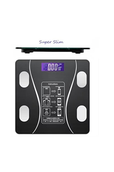 OEM Cantar Corporal cu Ecran Digital Iluminat, Conectare Bluetooth, Termometru, Acumulator