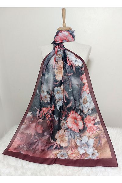REMOMODA Patterned Soft Cotton Shawl Floral Model