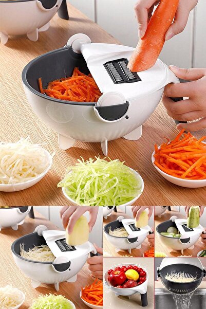 Yu Su Tools 11'li Çok Fonksiyonlu Rende Seti – Dilimle, Yıka, Süz, Doğra! Pratik Doğrama Dilimleme Aleti Kolayca