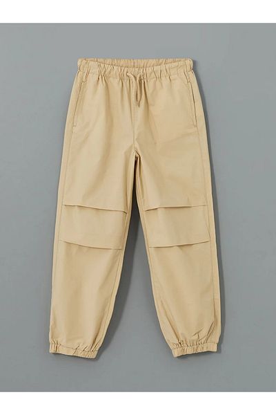 LC Waikiki Lcw Kids Beige Elastic Waist Boys Parachute Pants
