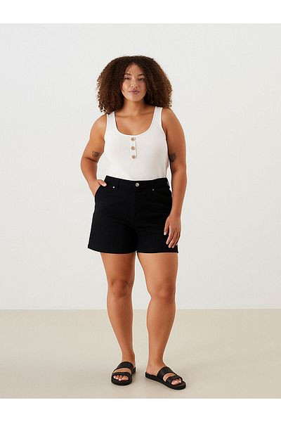 LC Waikiki Pantaloni scurti de jeans pentru femei Standard Fit