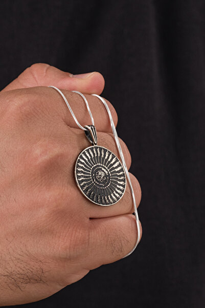 CAN SİLVER 925 Ayar Gümüş Dua Ayet Yazılı Gerçek Gümüş Erkek Kolye