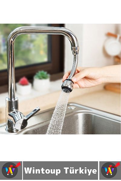 Wintoup Premium 360 Degree Rotatable Water Saving 2 Modes Durable Spiral Flexible Faucet Head with Hose